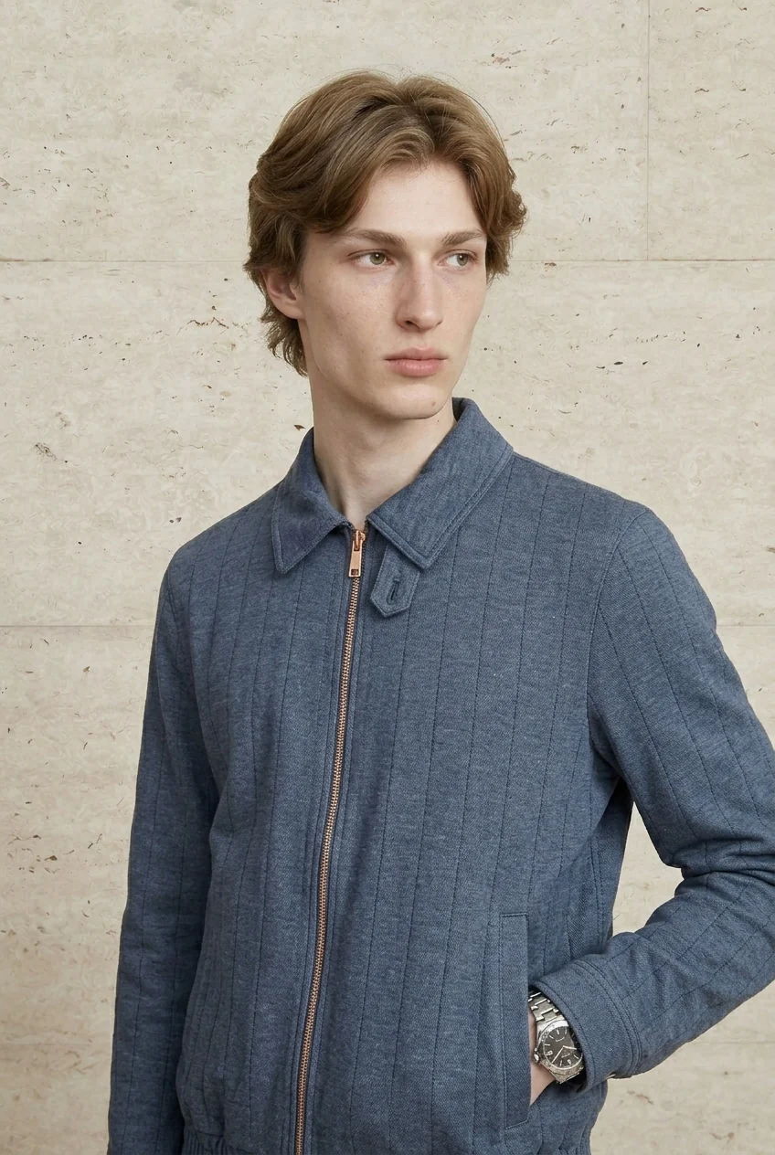 Arden Linen Blend Zip Jacket - Image 3