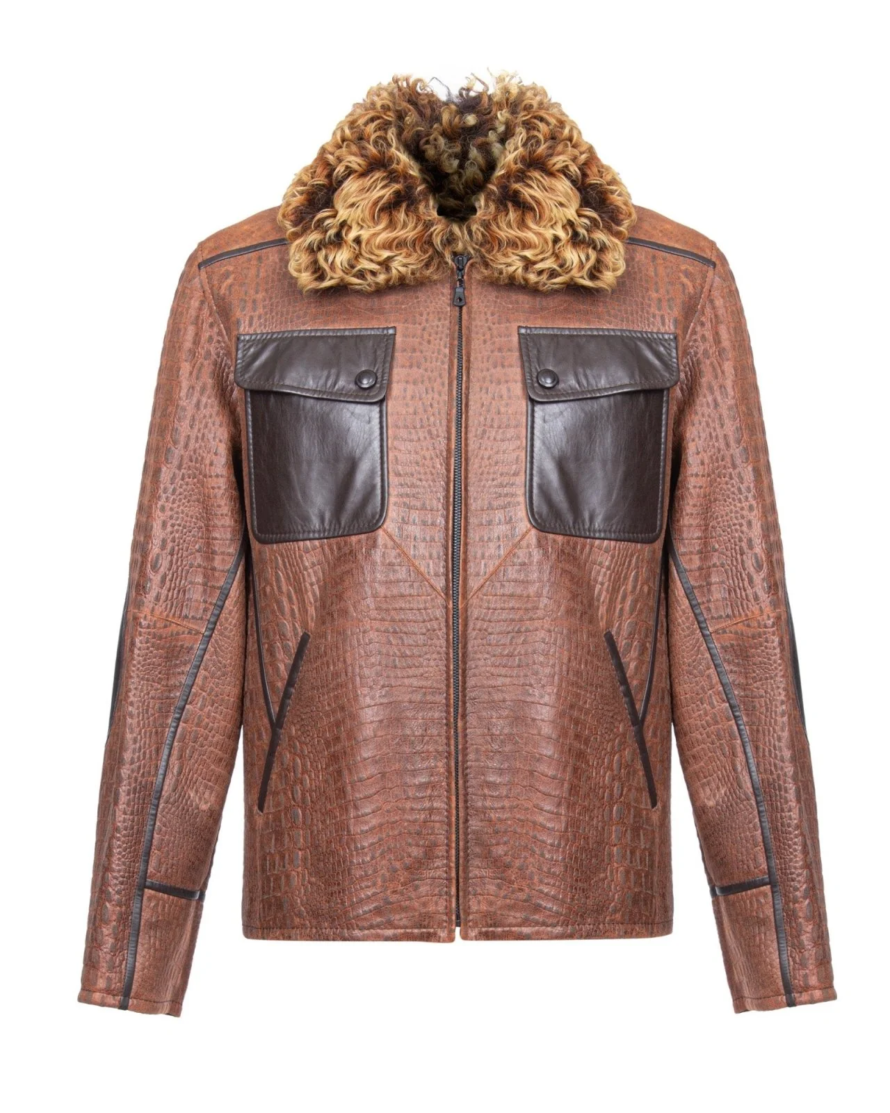 Brown Leather Jacket - Image 3