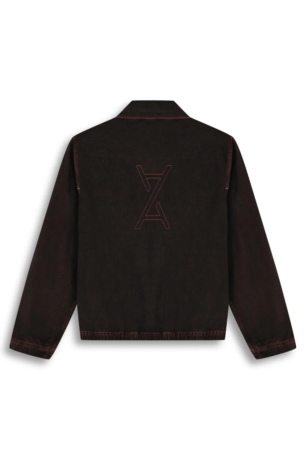 Burgundy Denim Women's Jacket - Image 3