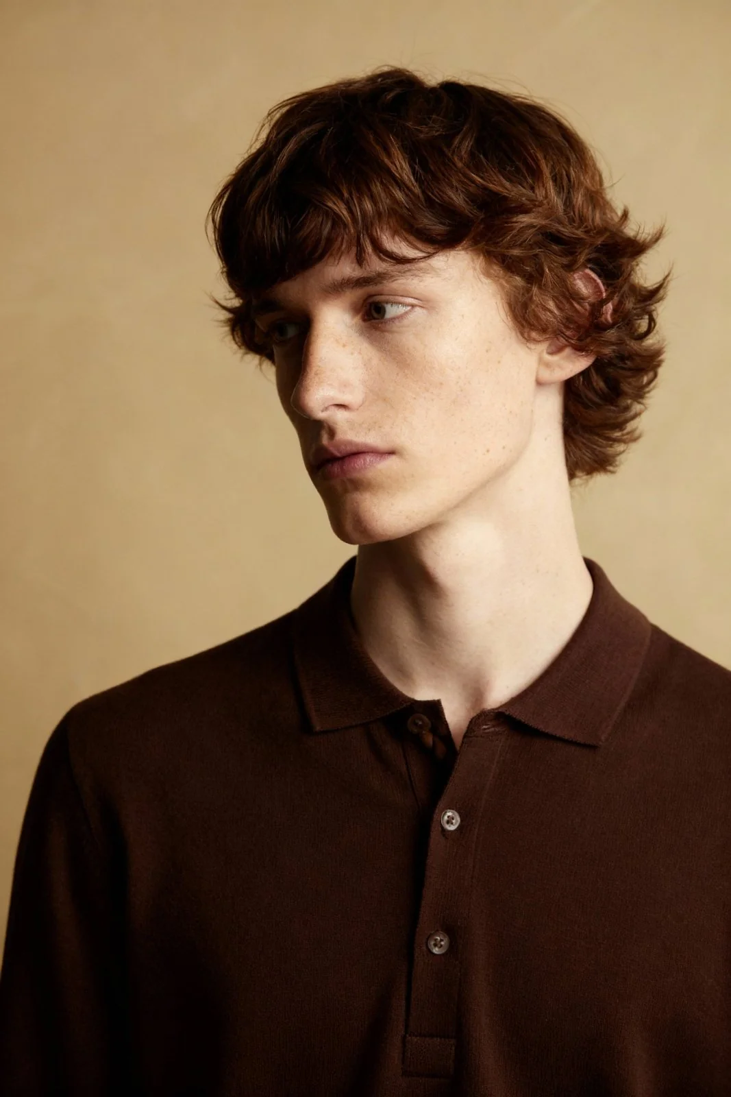 Chocolate Brown Wool Polo - Image 3
