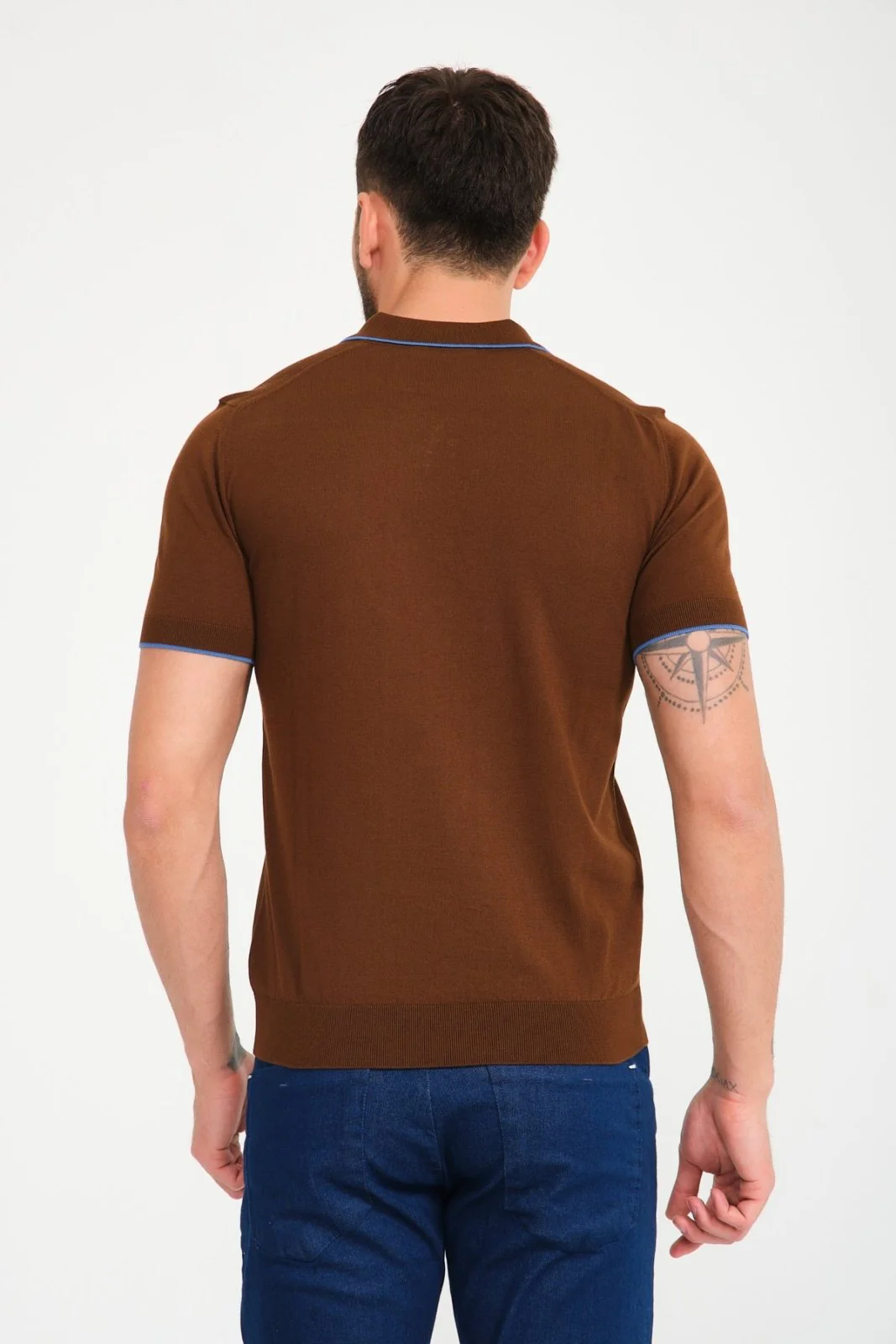 Cotton Zip Polo Shirt - Image 12