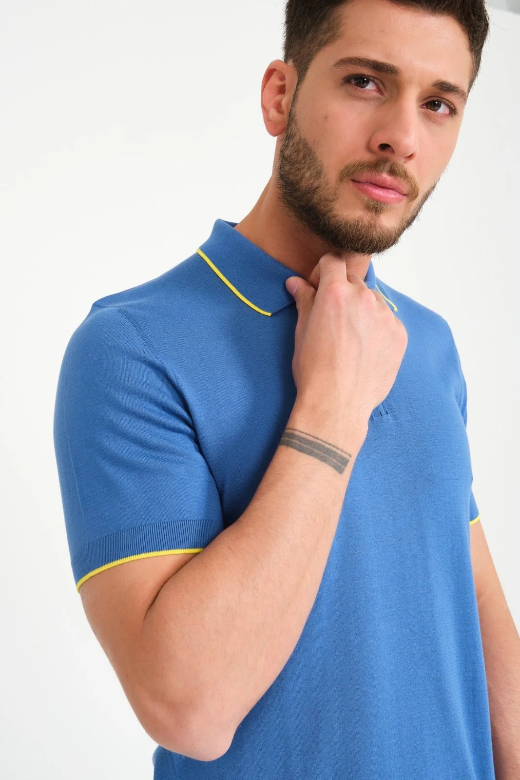 Cotton Zip Polo Shirt - Image 24