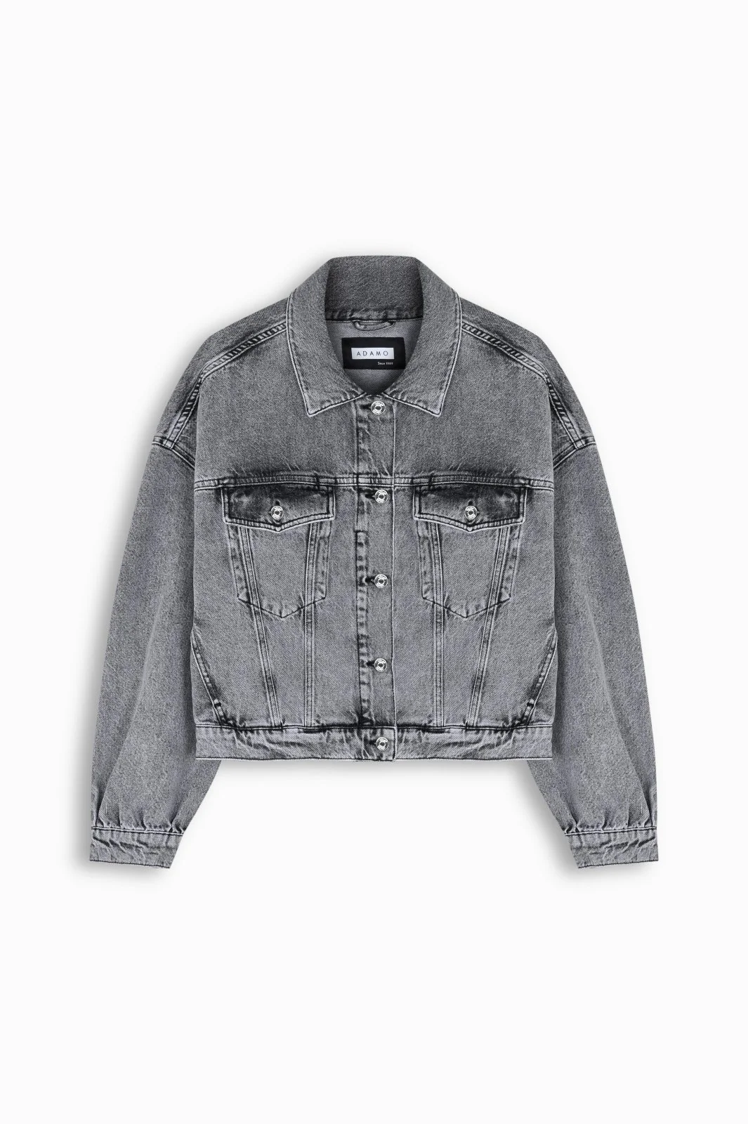 Midnight Cropped Denim Jacket - Image 4