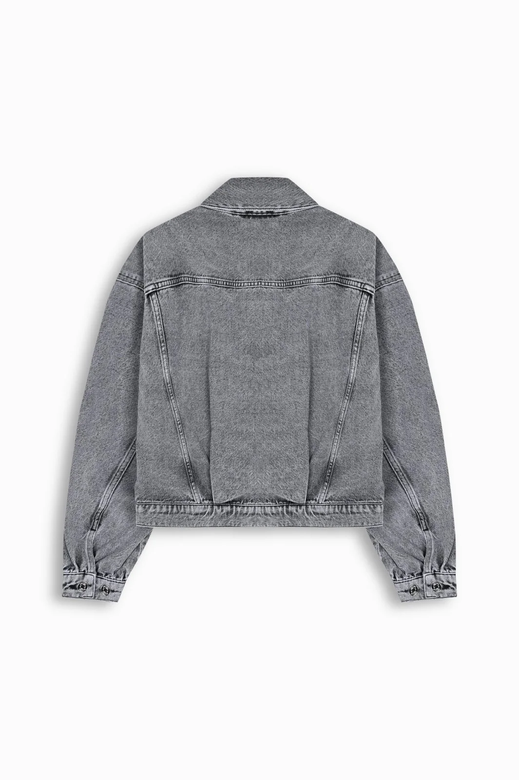 Midnight Cropped Denim Jacket - Image 5