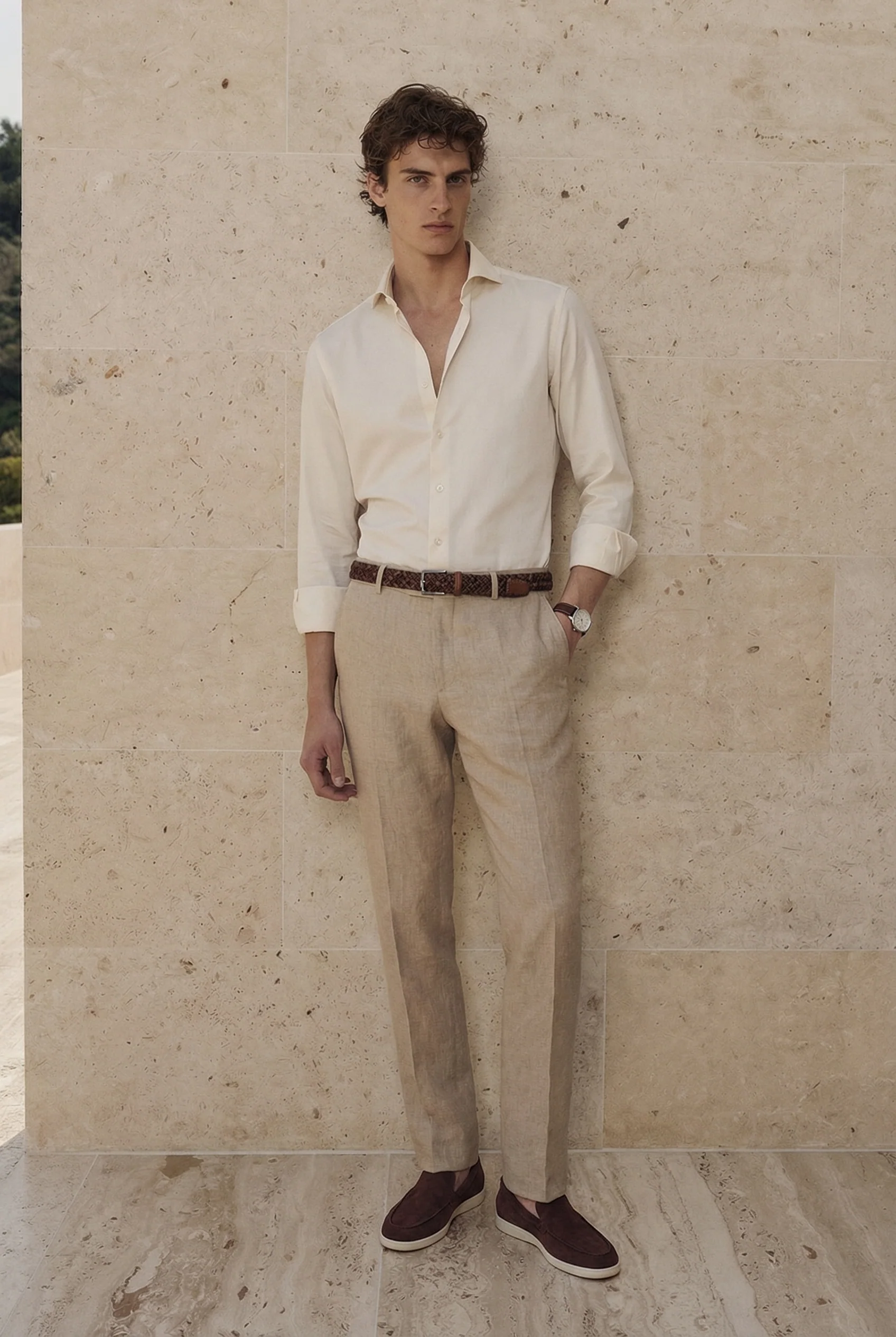 Ecru Cotton Shirt - Image 4