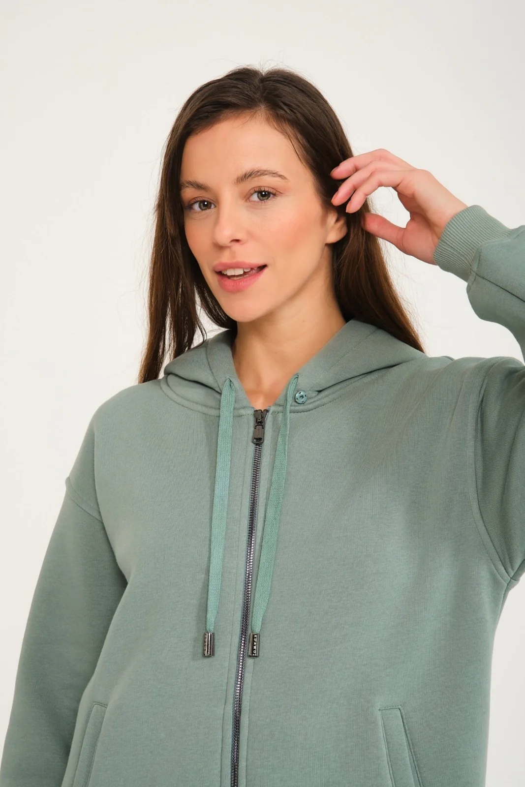 Mint Chinchilla Fur Hoodie & Jogger Set - Image 4