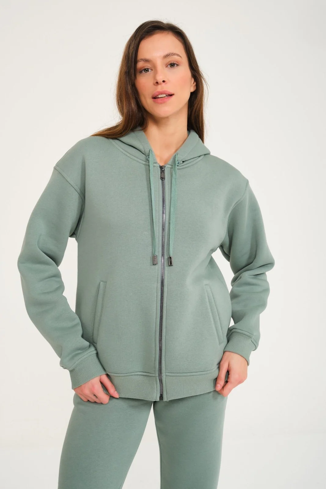 Mint Chinchilla Fur Hoodie & Jogger Set - Image 6