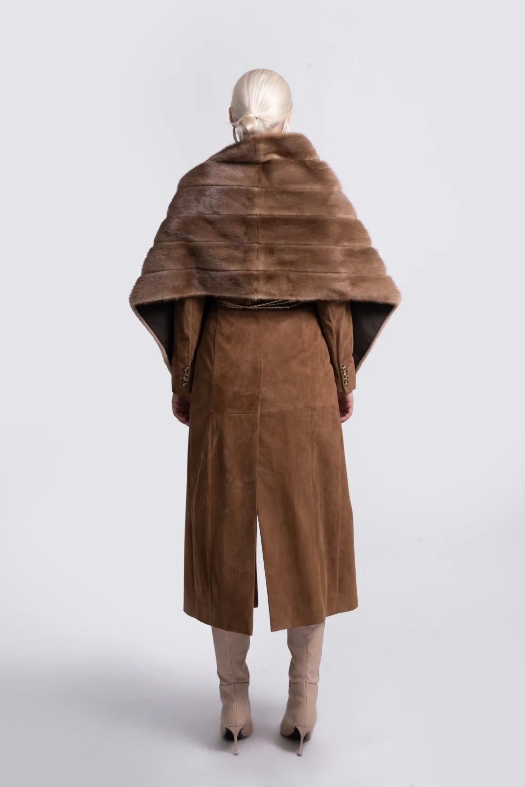 Mocha Dusk Mink Cape - Image 4