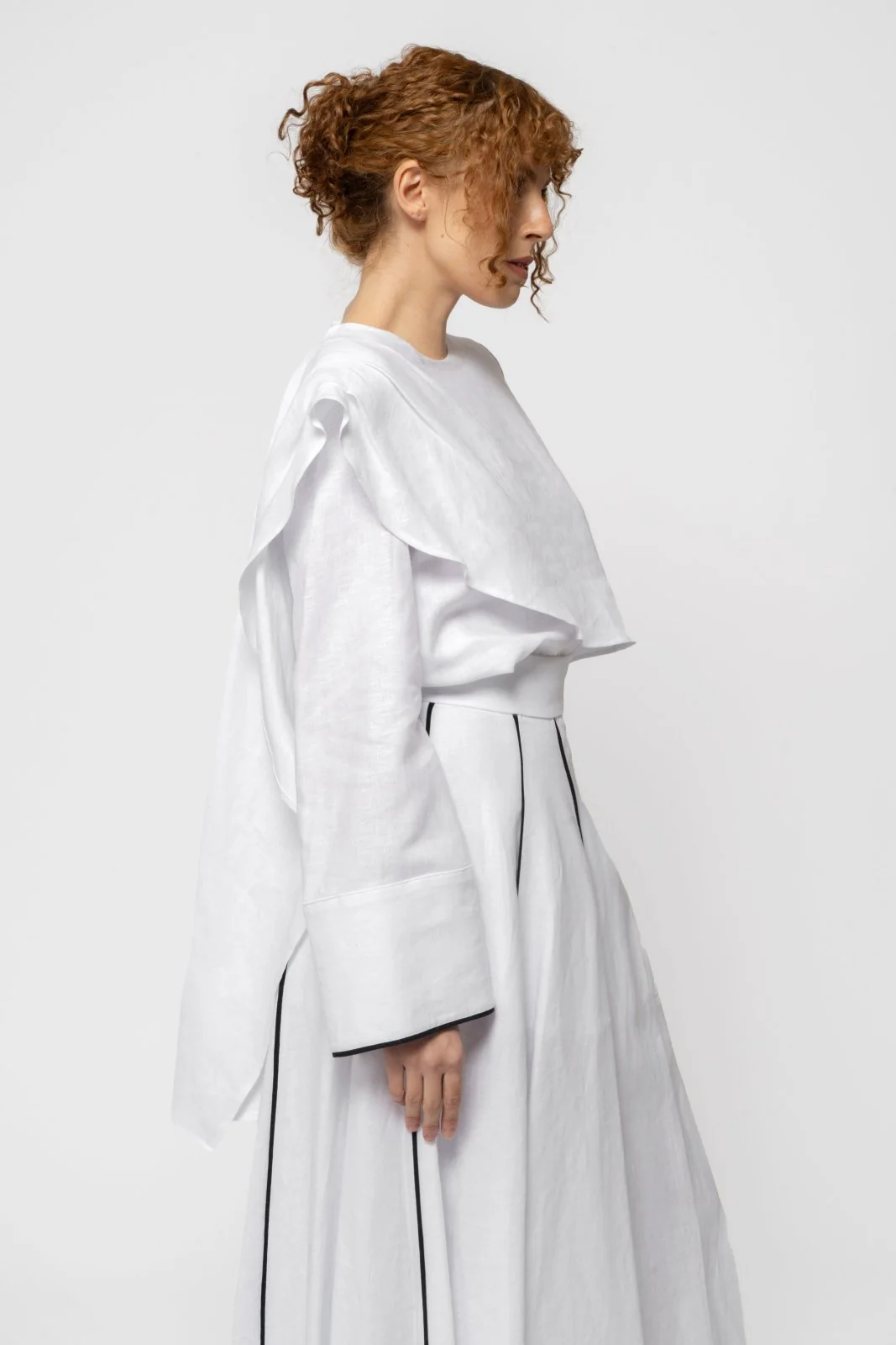 Ruffled Linen Blouse - Image 3