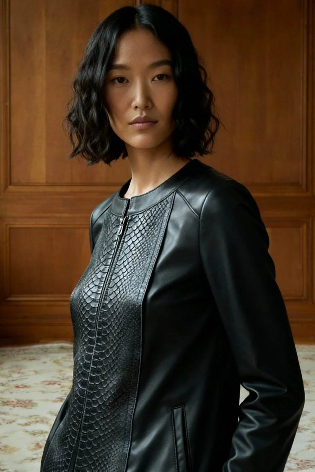 Serpente Inlay Nappa Jacket - Image 3