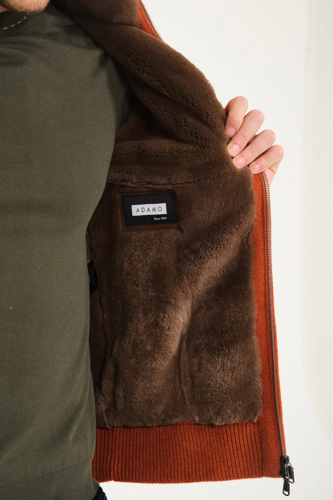 Tile Wool & Rex Fur Knit Cardigan - Image 6