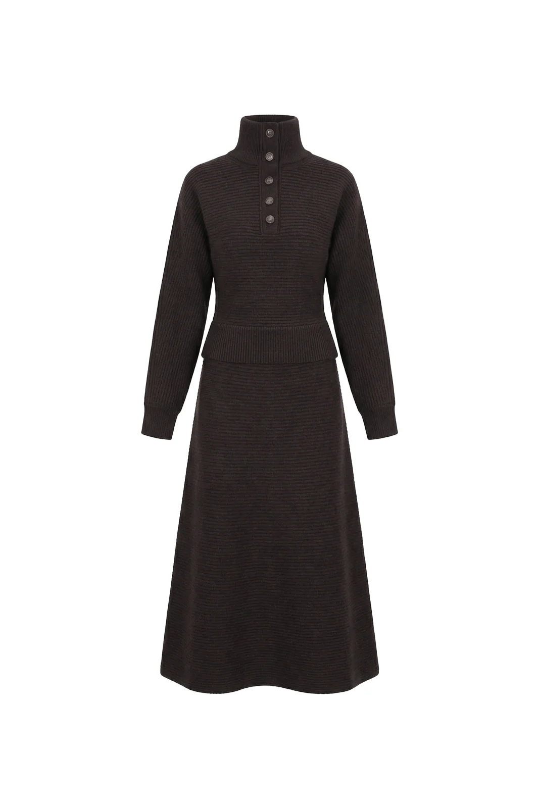 Wool Crest Rex-Collar Knit Ensemble - Image 6