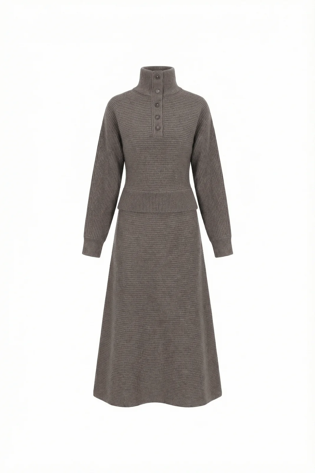 Wool Crest Rex-Collar Knit Ensemble - Image 8